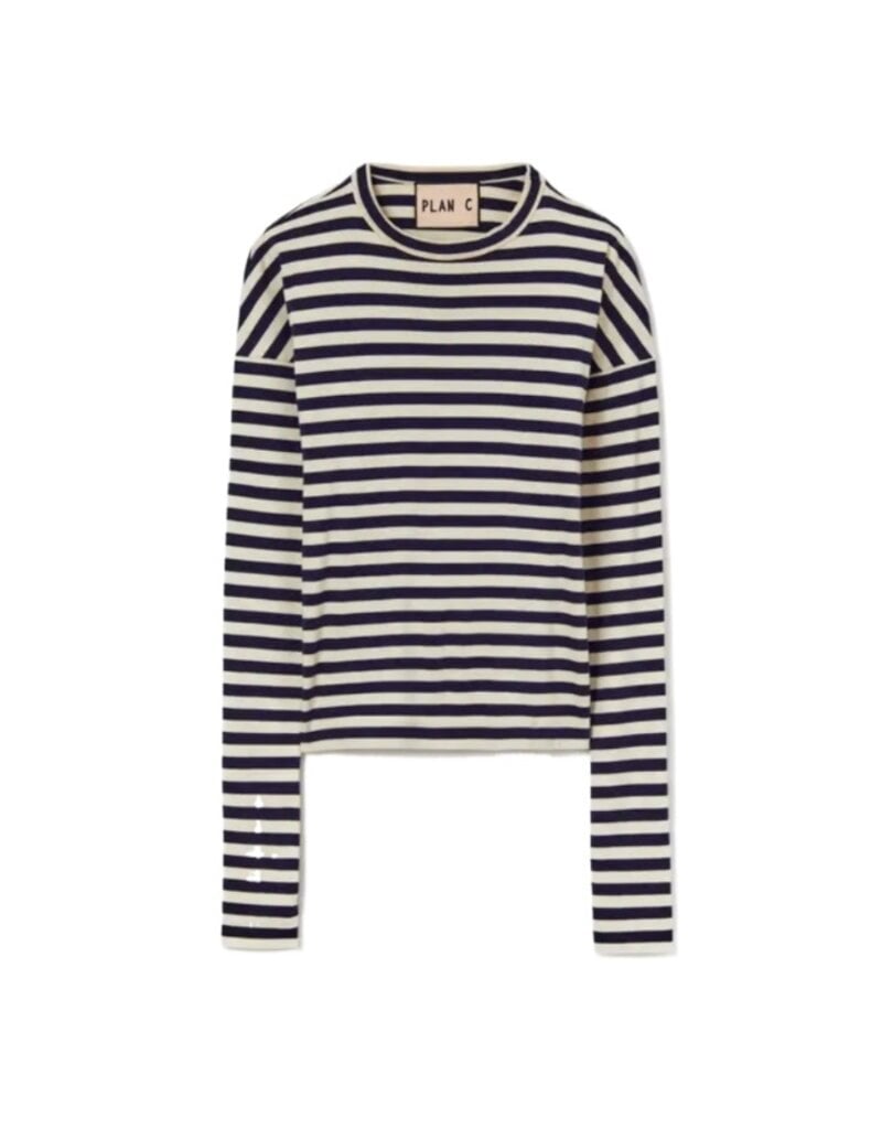 PLAN C L/S Stripe Tee