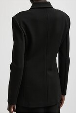 Tibi Wren Crepe Knit Fitted Blazer