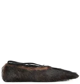 PLAN C Fur Ballerina Shoe