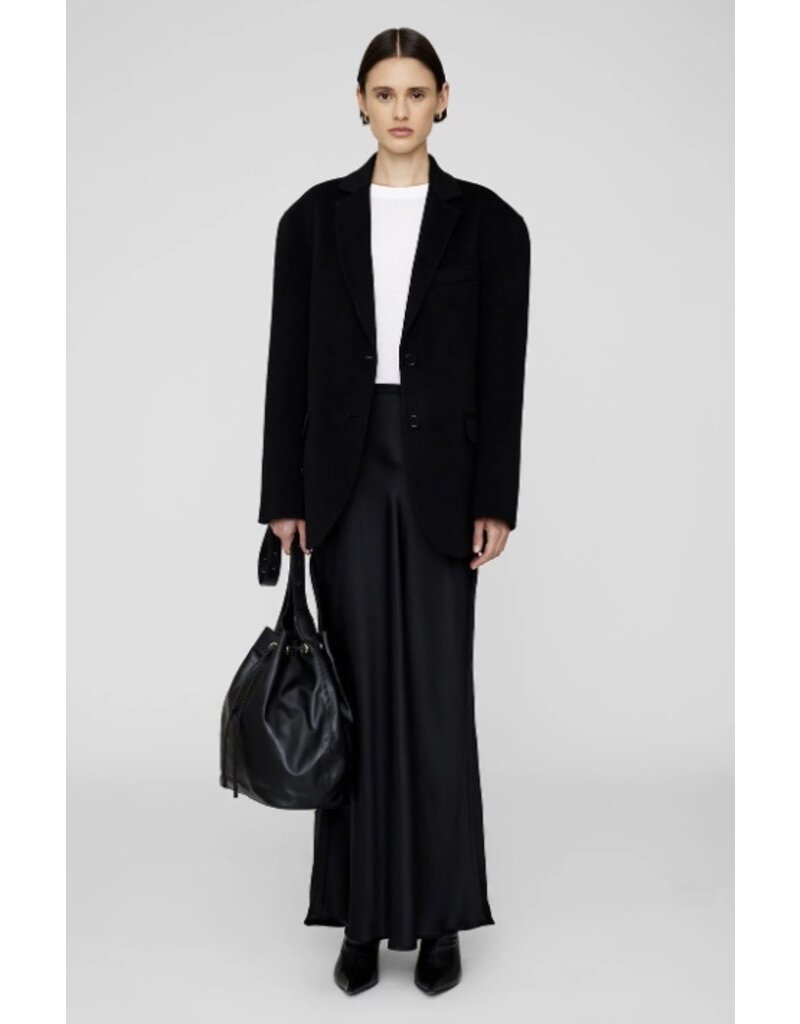ANINE BING Bar Silk Maxi Skirt