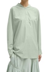 Tibi SHIRRED NYLON HOODIE WITH COCOON BACK