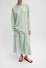 Tibi SHIRRED NYLON HOODIE WITH COCOON BACK