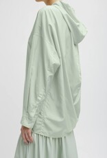 Tibi SHIRRED NYLON HOODIE WITH COCOON BACK