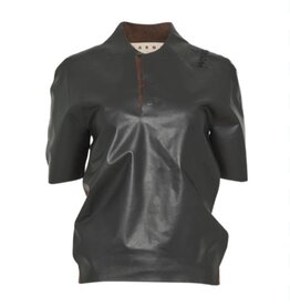 Marni Cashmere & Coated Fabric Polo