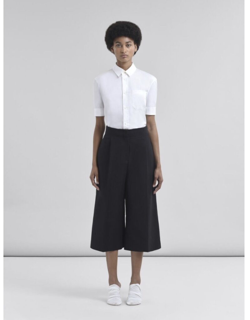 Marni Wide Leg Bermuda Shorts with Pleating