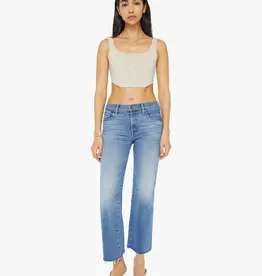 Mother Mid Rise Rambler Zip Ankle Fray