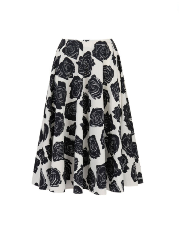 Marni Rose Print Midi Skirt