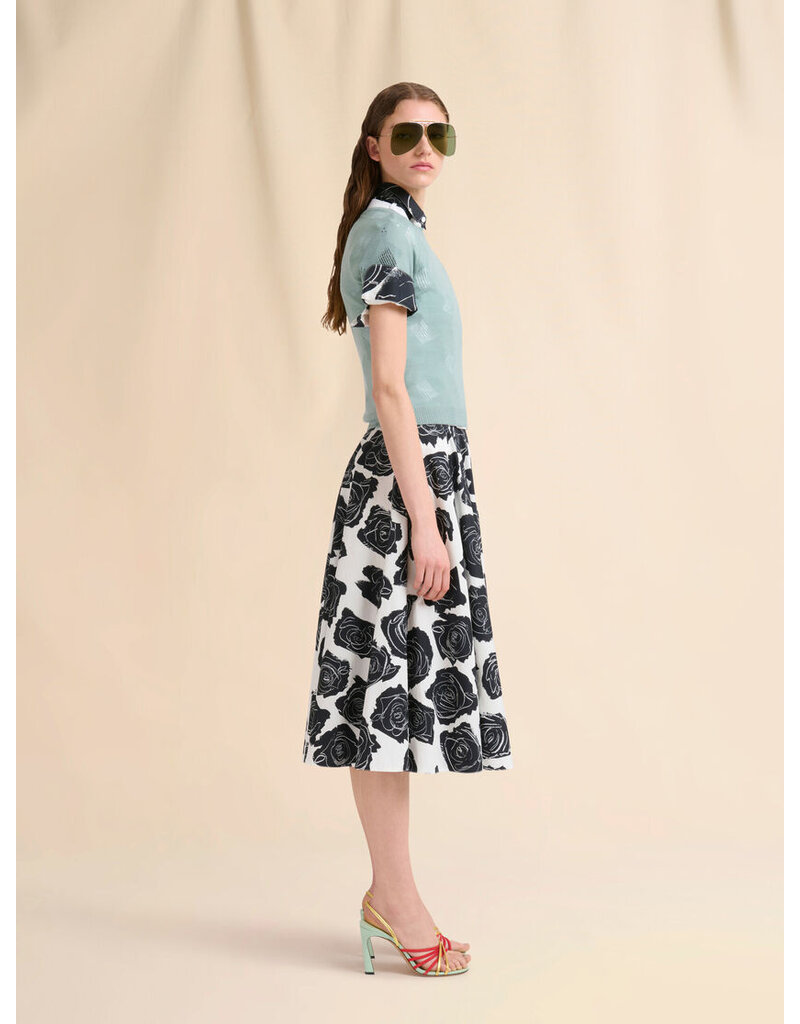 Marni Rose Print Midi Skirt