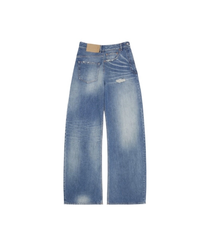メゾン マルジェラ Maison Margiela Denim Pants 5 Pockets MAISON MARGIELA - Women 5-Pocket Wide-Leg Denim Pants