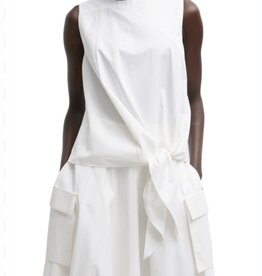 Tibi BIO TWILL EASY TIE TOP