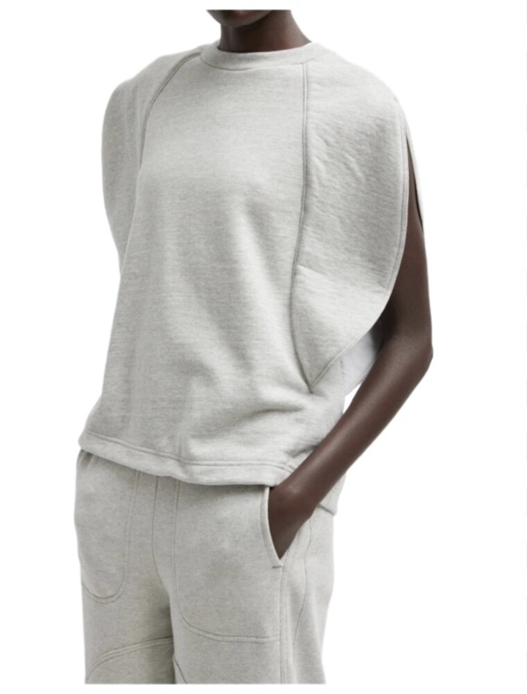 Tibi SWEATSHIRT PROGRAM ROUNDED S/S SWEATSHIRT