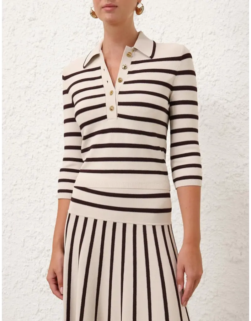 Zimmermann Illuminate Stripe Polo