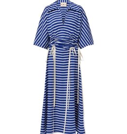PLAN C S/S Stripe Maxi Dress