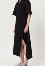 PLAN C S/S Slit Ruffle Dress