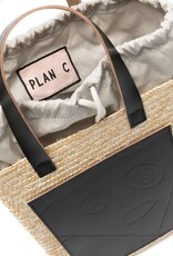PLAN C Straw Medium Shopper