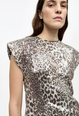 Ganni Printed Stretch Sequins Blouse