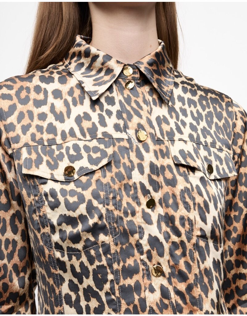 Ganni Printed Satin Shirt