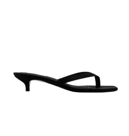 TOTEME Satin Heeled Flip Flops