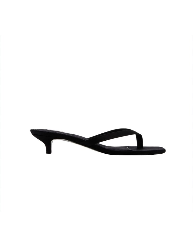 TOTEME Satin Heeled Flip Flops