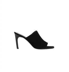 TOTEME Velour-Leather Bandeau Mules