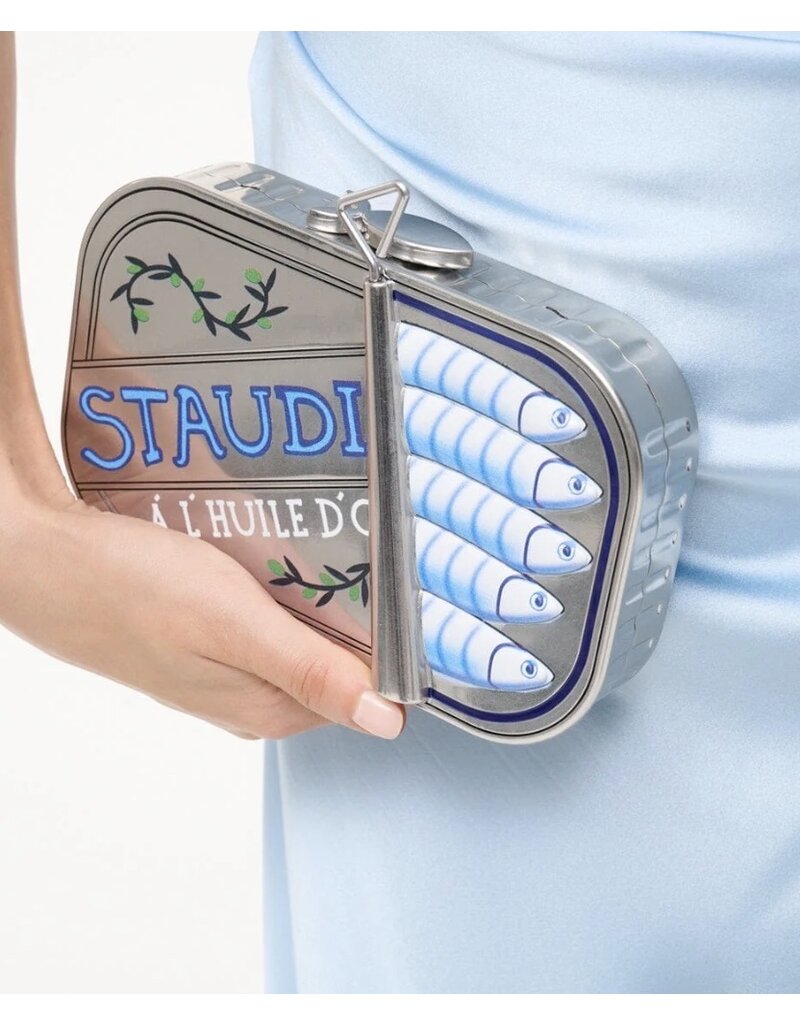 Staud Staudines Tin Clutch W/ Chain