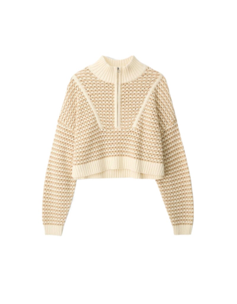 Staud Cropped Hampton Sweater