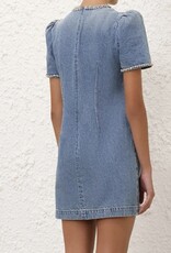 Zimmermann Crush Embellished Denim Dress