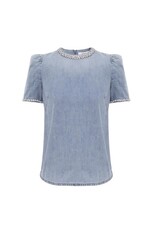Zimmermann Crush Embellished Denim Top