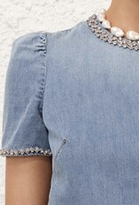 Zimmermann Crush Embellished Denim Top