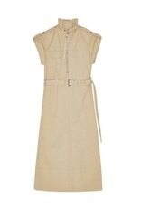 Ganni Classic Summer Suiting Cowl Neck Long Dress