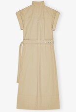 Ganni Classic Summer Suiting Cowl Neck Long Dress