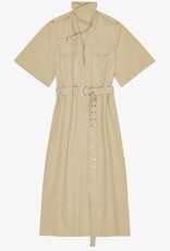 Ganni Classic Summer Suiting Cowl Neck Long Dress