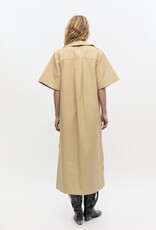 Ganni Classic Summer Suiting Cowl Neck Long Dress