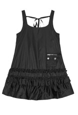 Ganni Duchesse Nylon U-Neck Mini Dress