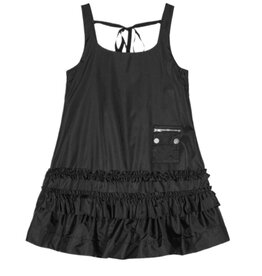 Ganni Duchesse Nylon U-Neck Mini Dress