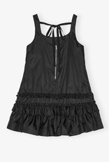 Ganni Duchesse Nylon U-Neck Mini Dress