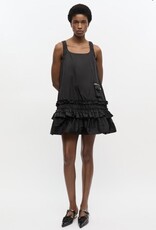 Ganni Duchesse Nylon U-Neck Mini Dress