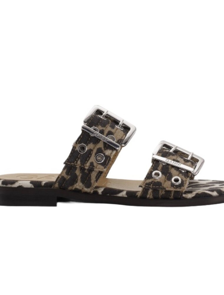 Ganni Feminine Buckle Two Strap Sandal