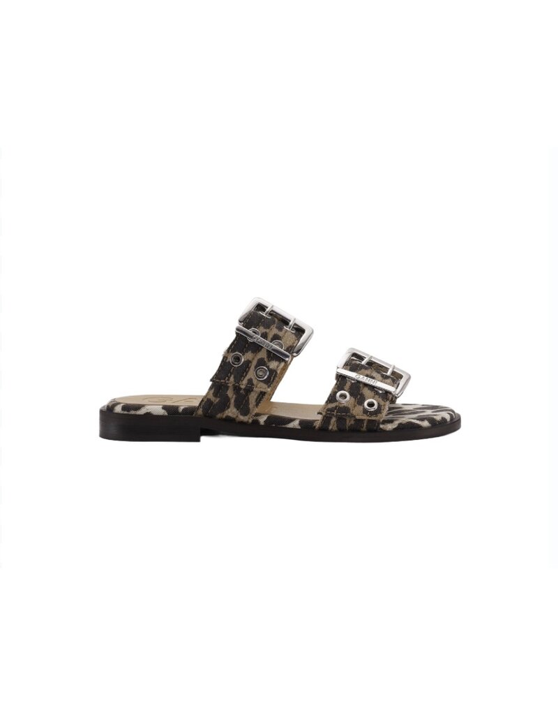 Ganni Feminine Buckle Two Strap Sandal