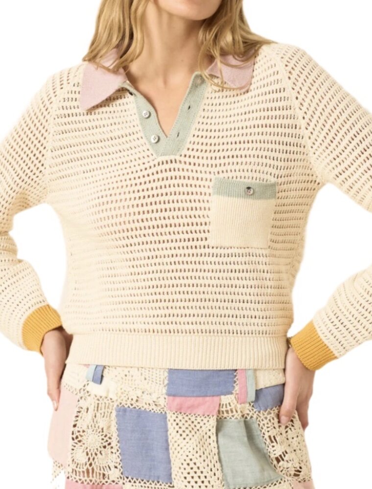 Alix of Bohemia Liza Sorbet Crochet Top