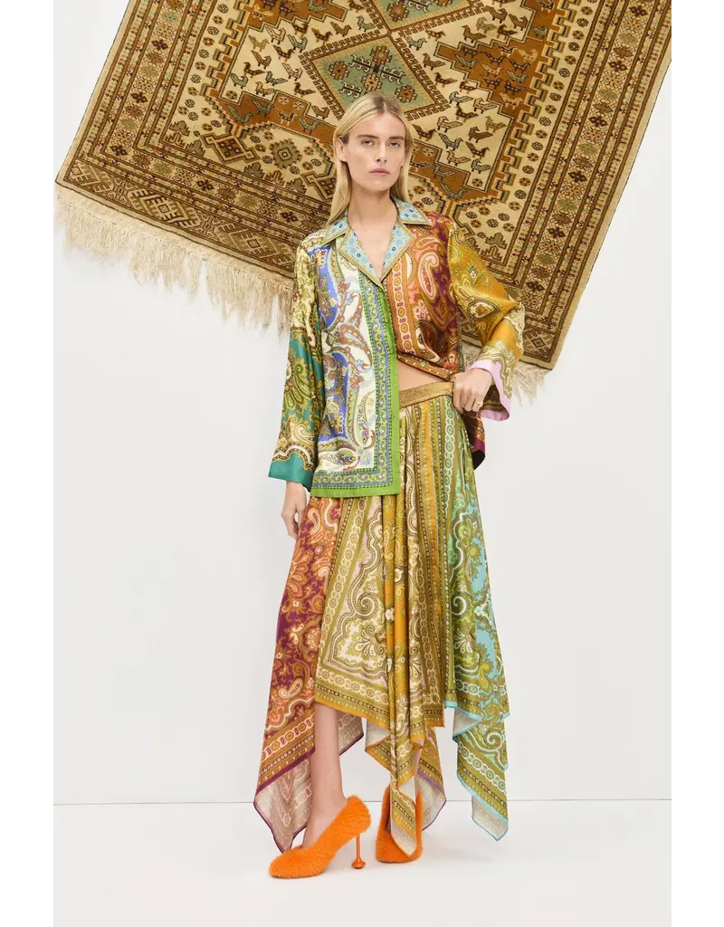 Alemais Clemenza Spliced Silk Shirt