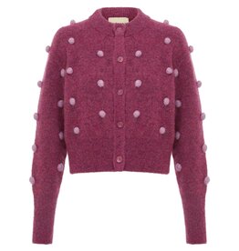 Alemais Elia Mulberry Cropped Cardigan