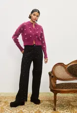 Alemais Elia Mulberry Cropped Cardigan Alemais Elia Mulberry Cropped Cardigan