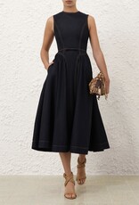 Zimmermann Denim Panelled Midi Dress Zimmermann Denim Panelled Midi Dress