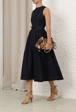 Zimmermann Denim Panelled Midi Dress Zimmermann Denim Panelled Midi Dress