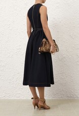 Zimmermann Denim Panelled Midi Dress Zimmermann Denim Panelled Midi Dress