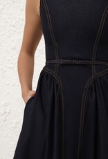 Zimmermann Denim Panelled Midi Dress Zimmermann Denim Panelled Midi Dress