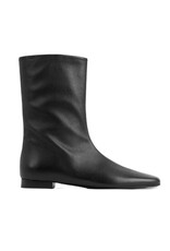 TOTEME Grained Leather Ankle Boots