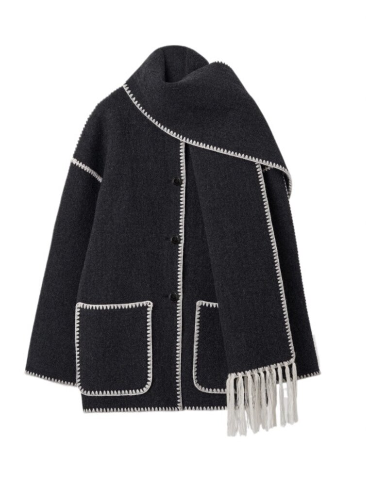 TOTEME Fringed Scarf Jacket