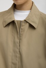 Tibi LOTTE NYLON CARCOAT WITH REMOVABLE SHERPA COLLAR